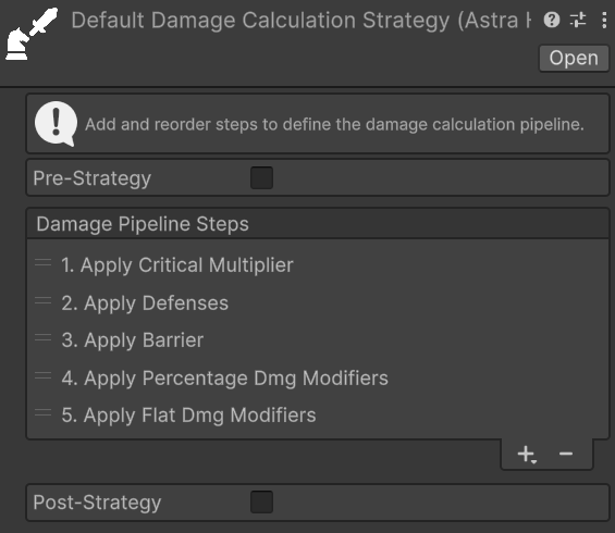 Example strategy with steps configured