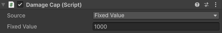DamageCap inspector — Fixed Value