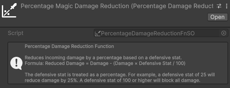 Percent Dmg Mitigation