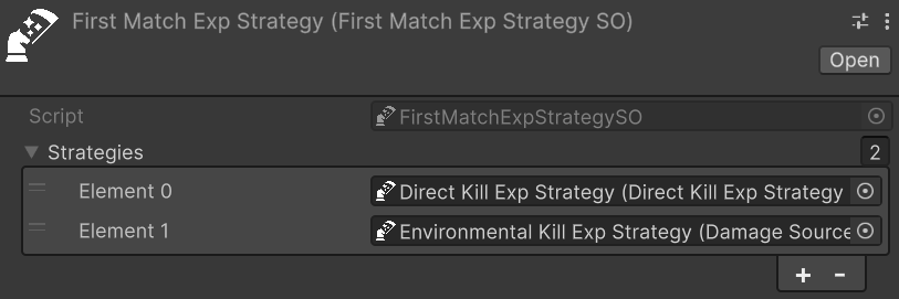 FirstMatchExpStrategySO inspector