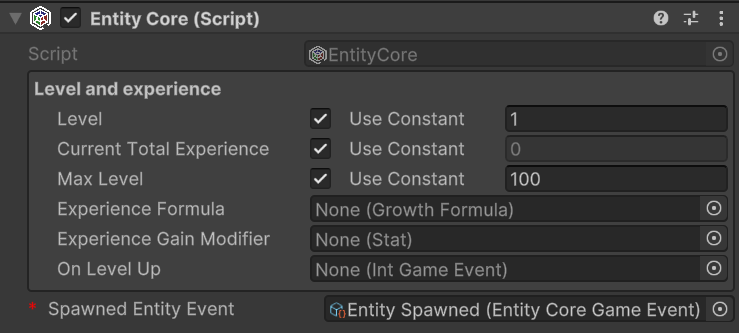 Entity Core Custom Editor