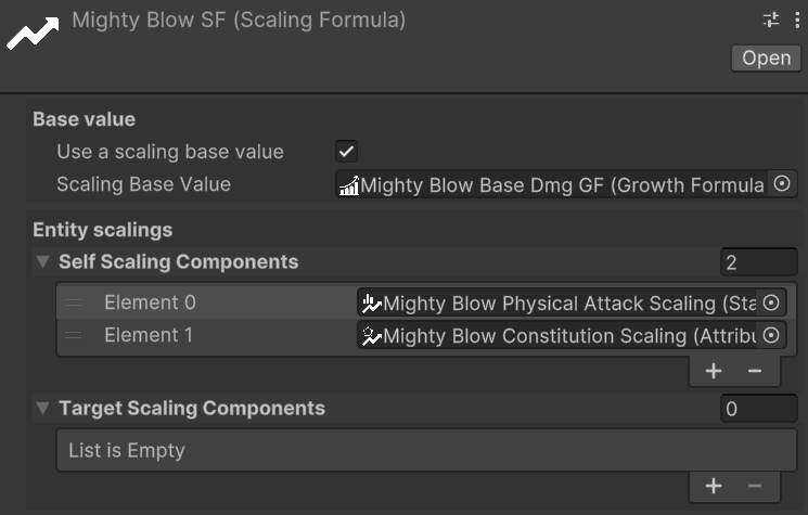 Mighty Blow SF with scaling components